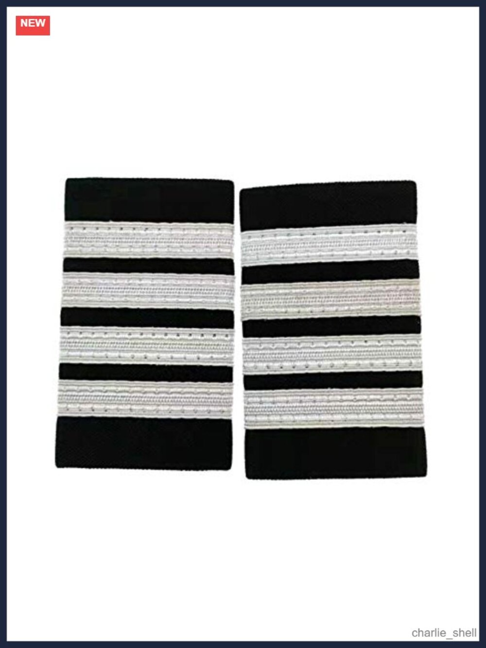 1 Pair Pilot Epaulets Captain Shoulder Boards Polyester Uniform Bars